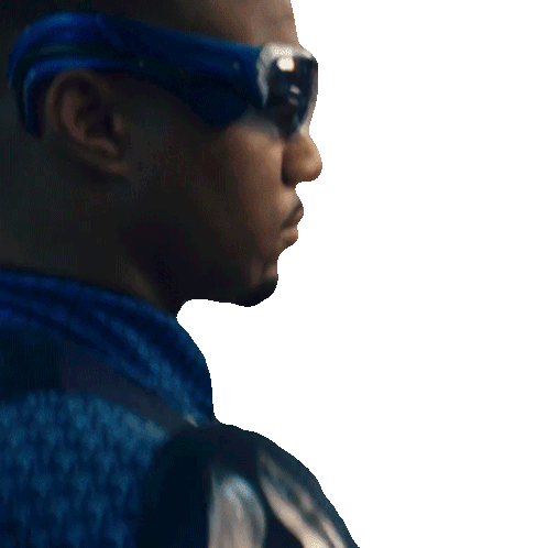 a man wearing sunglasses with the letter a on the lenses