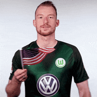 Waving United States GIF by VfL Wolfsburg