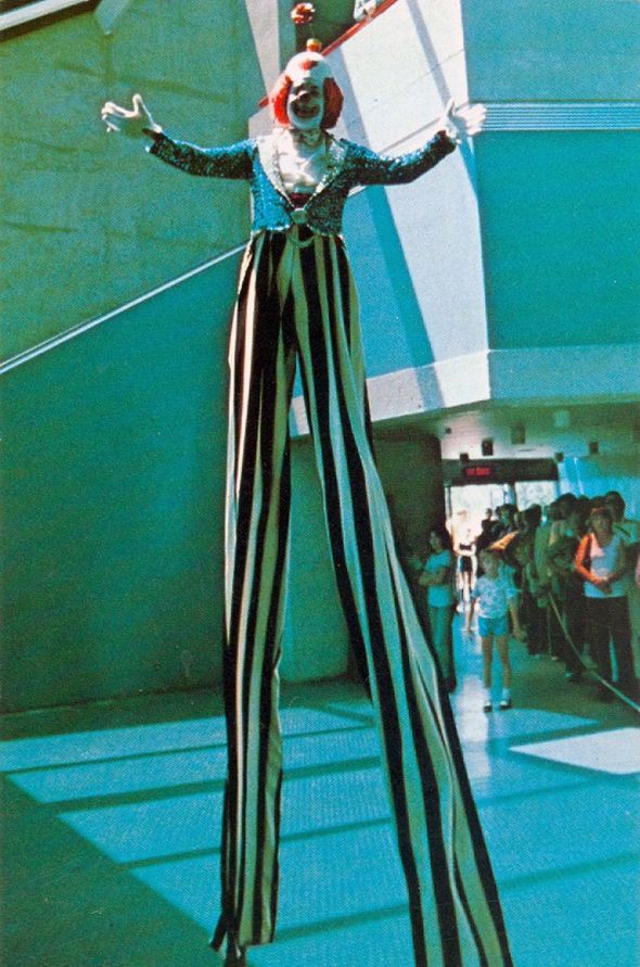 That time when the CN Tower had a clown on stilts | Vintage clown, Stilt  costume, Creepy kids