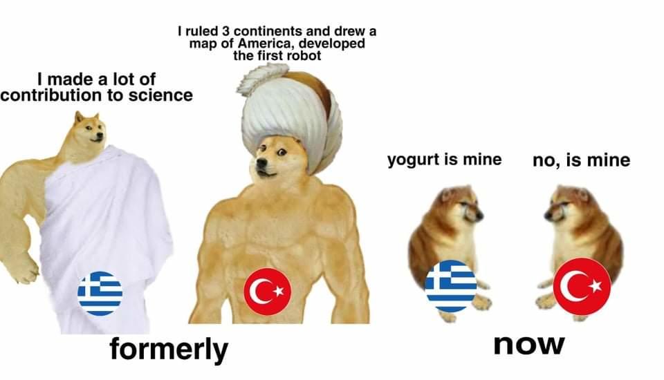 Greece and Turkey: Them v. Now | Swole Doge vs. Cheems | Know Your ...