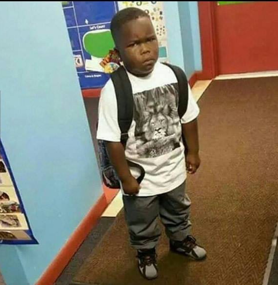 He thought school was for only one day... He is mad ... : r/pics