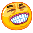 a yellow smiley face with a big smile and a big mouth