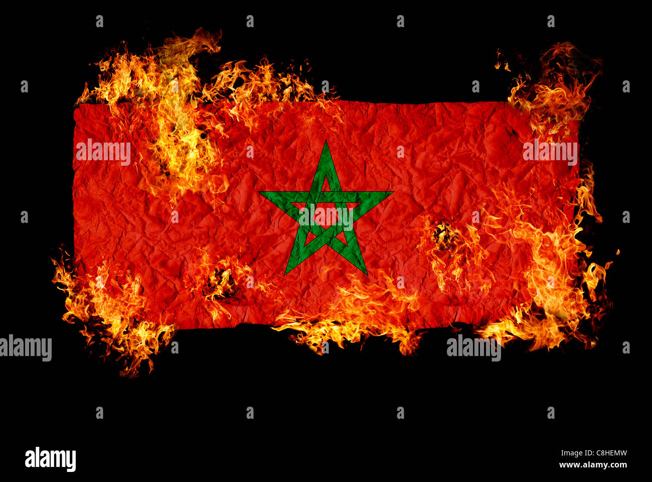 national-symbols-and-flag-of-morocco-C8HEMW.jpg