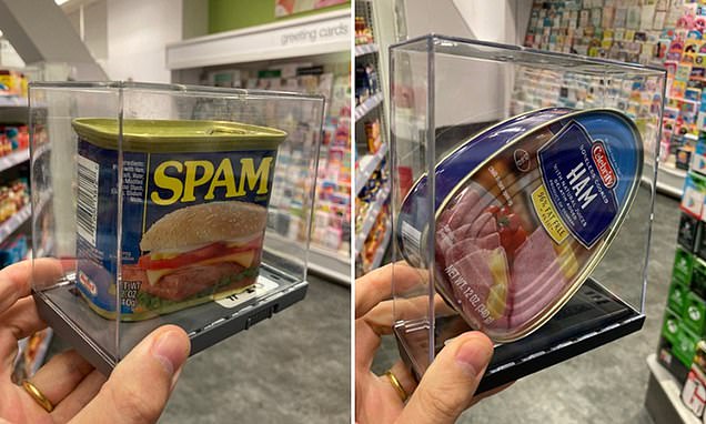 NYC drug store put $3.99 tins of SPAM in theft-proof cases as crime wave continues to grip