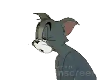 a cartoon cat is playing with a tape dispenser