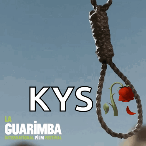 a poster for the guarimba international film festival shows a noose and a flower