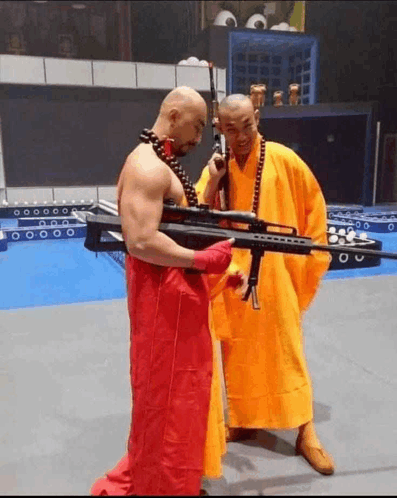 Monk Sniper Meme - Monk Sniper Gun - Discover & Share GIFs