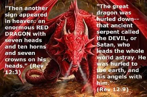 Satan red dragon