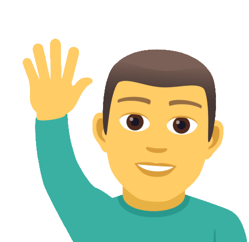 Man Raising Hand Joypixels Sticker - Man Raising Hand Joypixels Raise Your Hand Stickers