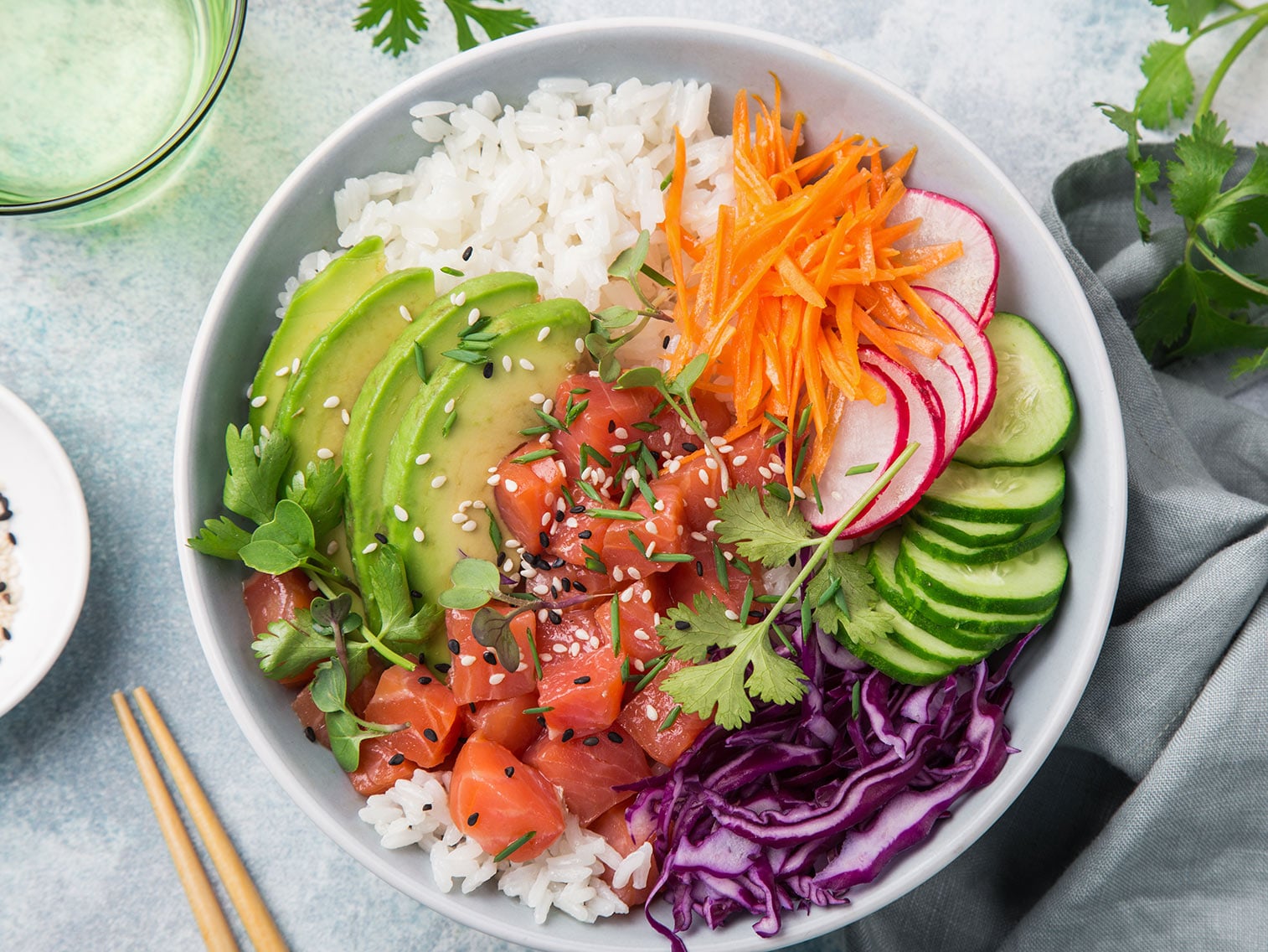 Recette Poke Bowl concombre et avocat | Potager City
