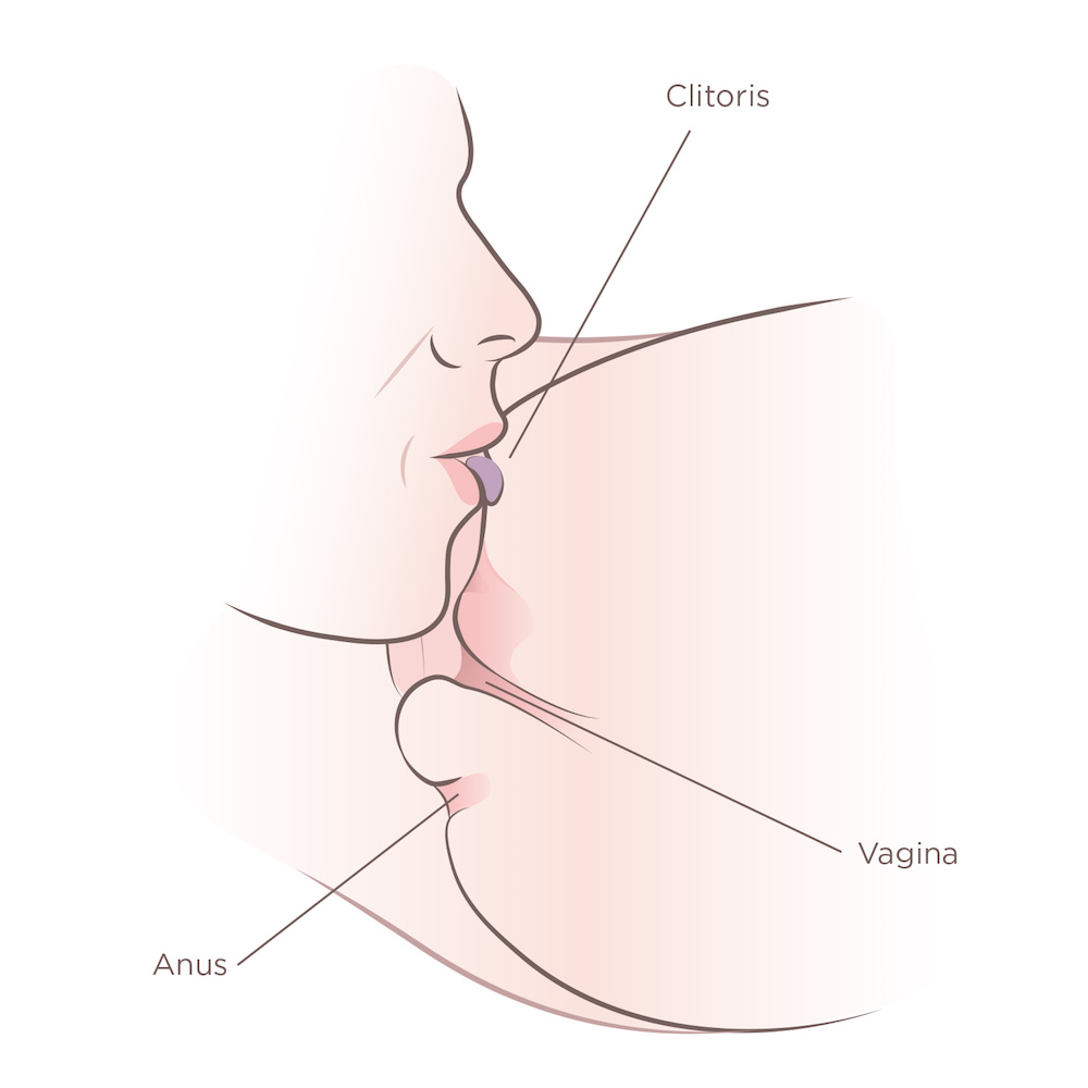 mouth sucking her clitoris