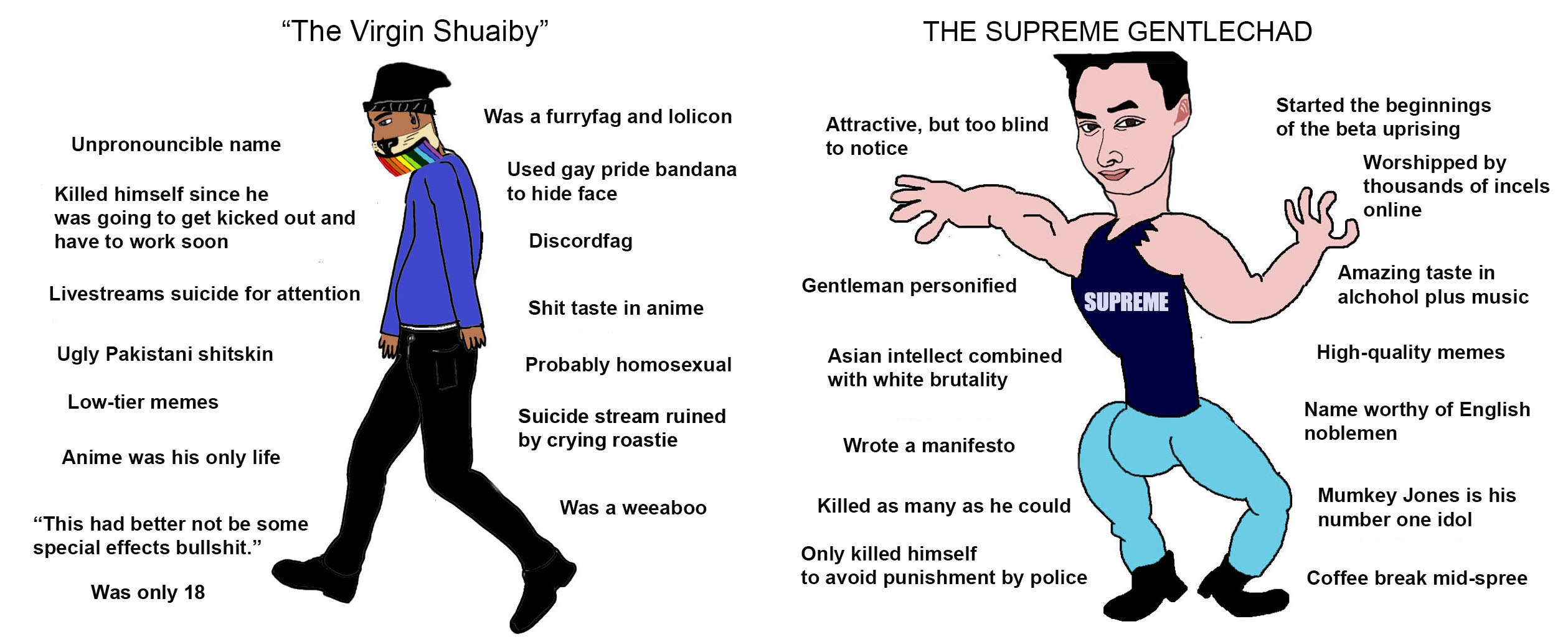 The Virgin Shuaiby vs The SUPREME GENTLECHAD : r/virginvschad