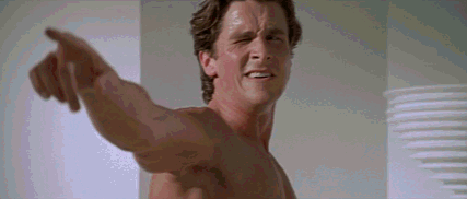 Image result for patrick bateman gif