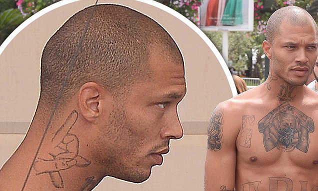 Hot felon' Jeremy Meeks shows off his tattoos in Cannes | Daily Mail Online