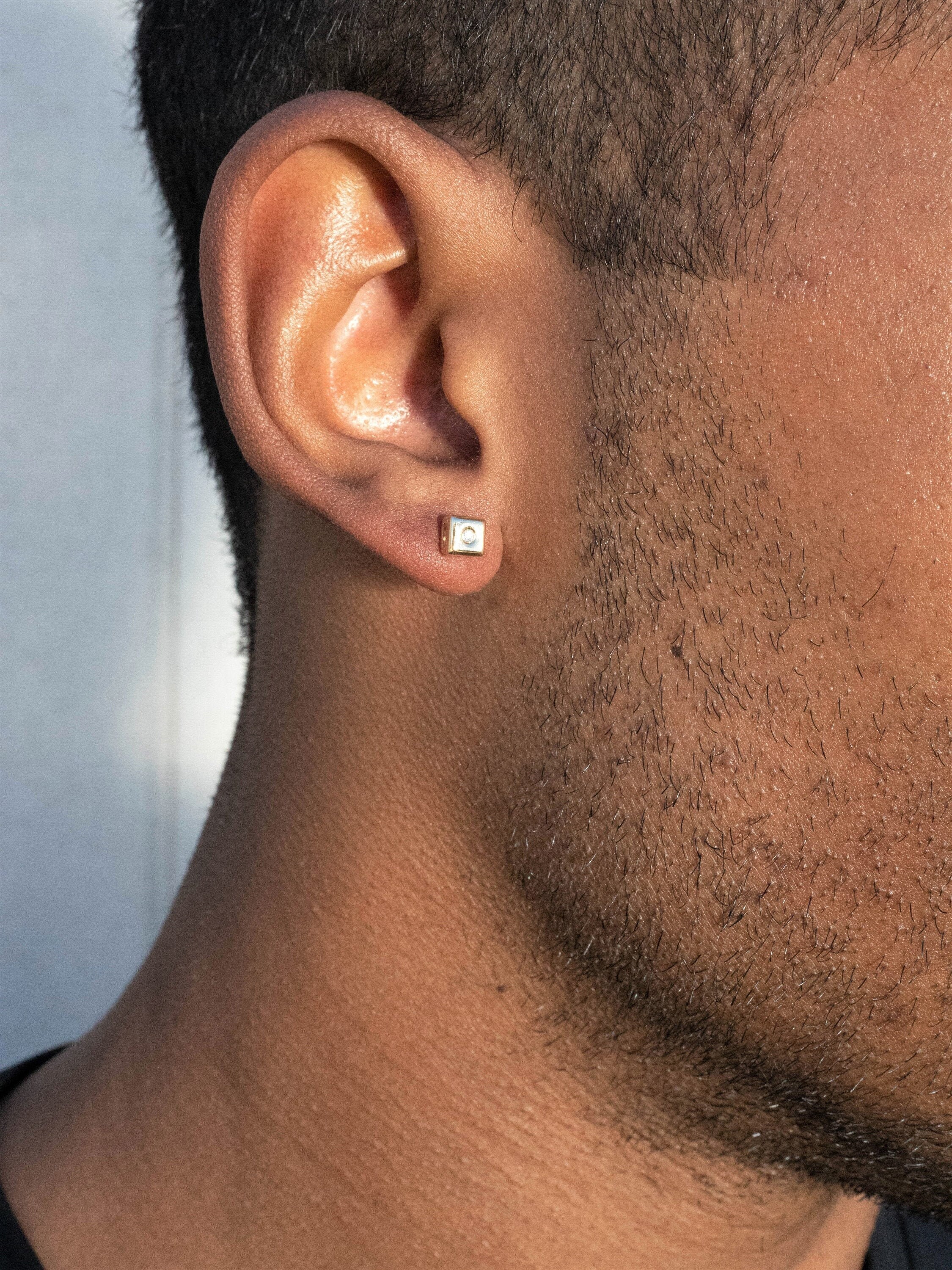 real diamond earrings studs mens