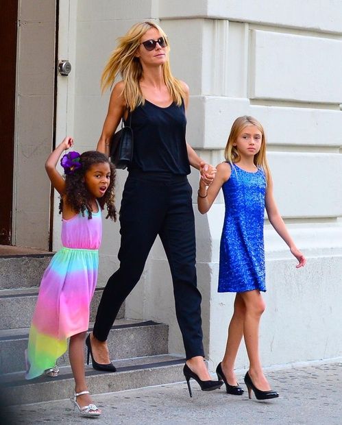 Mini mes: Model moms | Heidi klum, Kids fashion, Heidi klum style