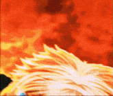 a close up of a person 's hair with a red background and a watermark that says ' cnsh '