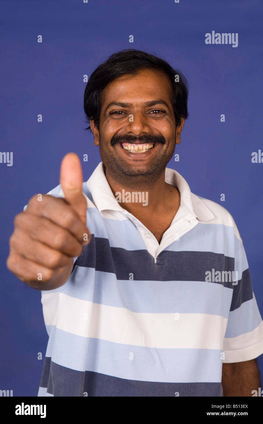 Man Thumbs Up Indian High Resolution Stock Photography and Images ...