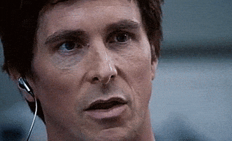 happy christian bale GIF