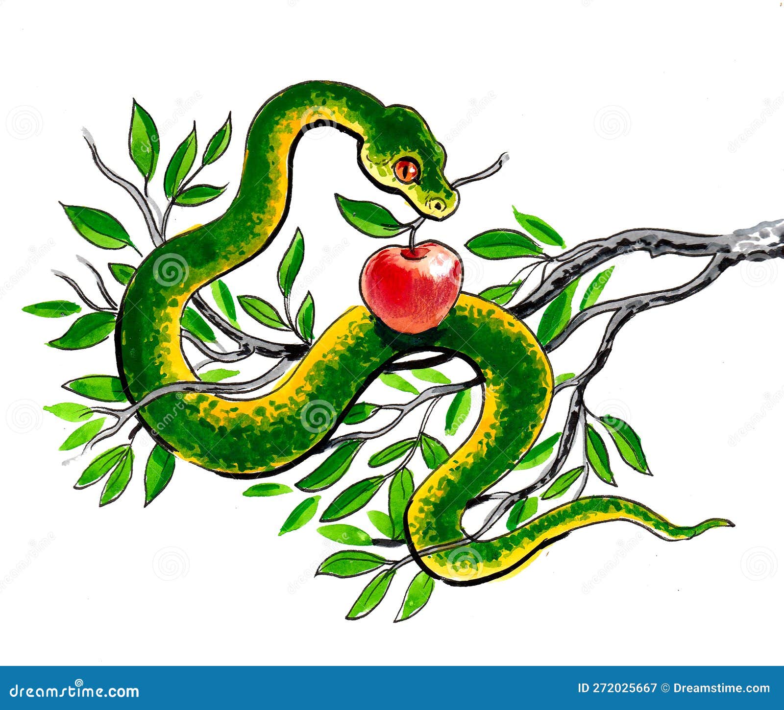 ink-watercolor-drawing-green-snake-apple-satan-as-snake-apple-272025667.jpg