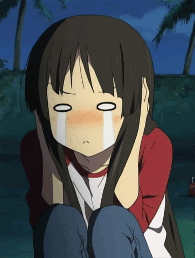 Scared anime girl