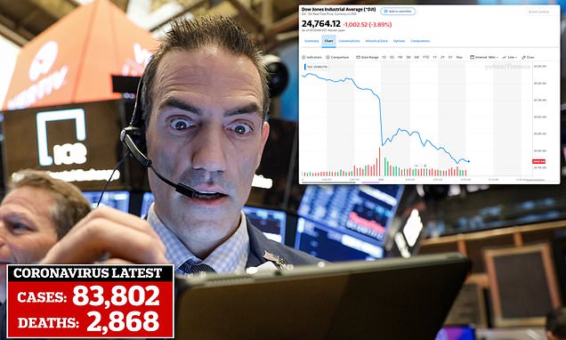 Dow plunges another 700 points as markets sound alarm bells of a possible global RECESSION