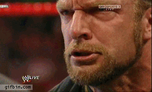 Triple H angry Gif