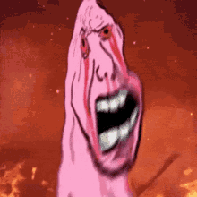 Pink Wojak Rage GIF - Pink Wojak Rage Raging - Discover & Share GIFs