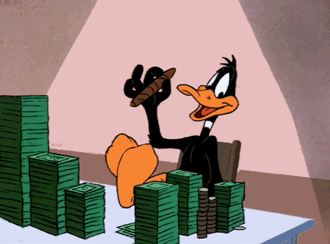daffy-duck-burning-money-jo3qpiwzyhnh4v3y.gif