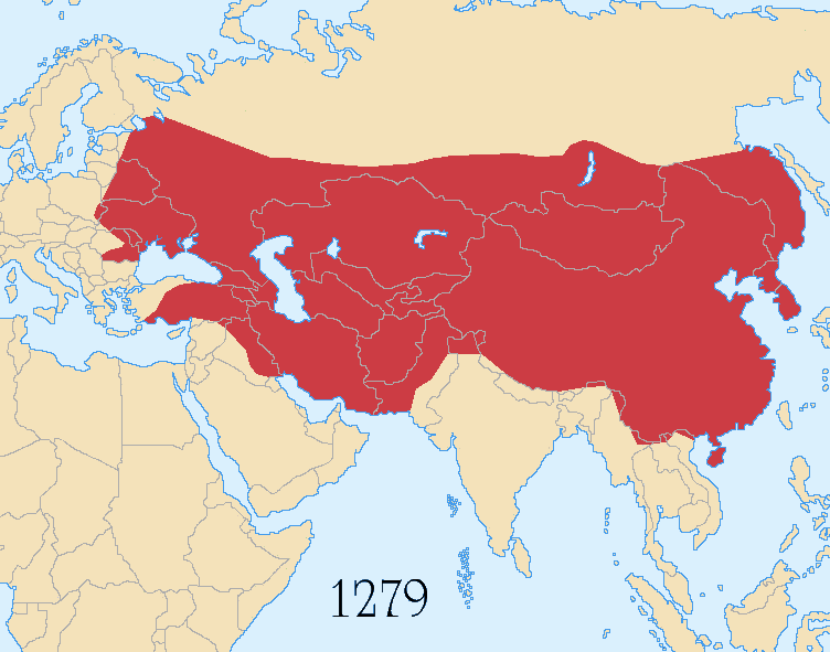 Greatest Extent of the Mongol Empire [752x591] : MapPorn