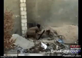 Terrorist Blows Himself up with Mortar on Make a GIF