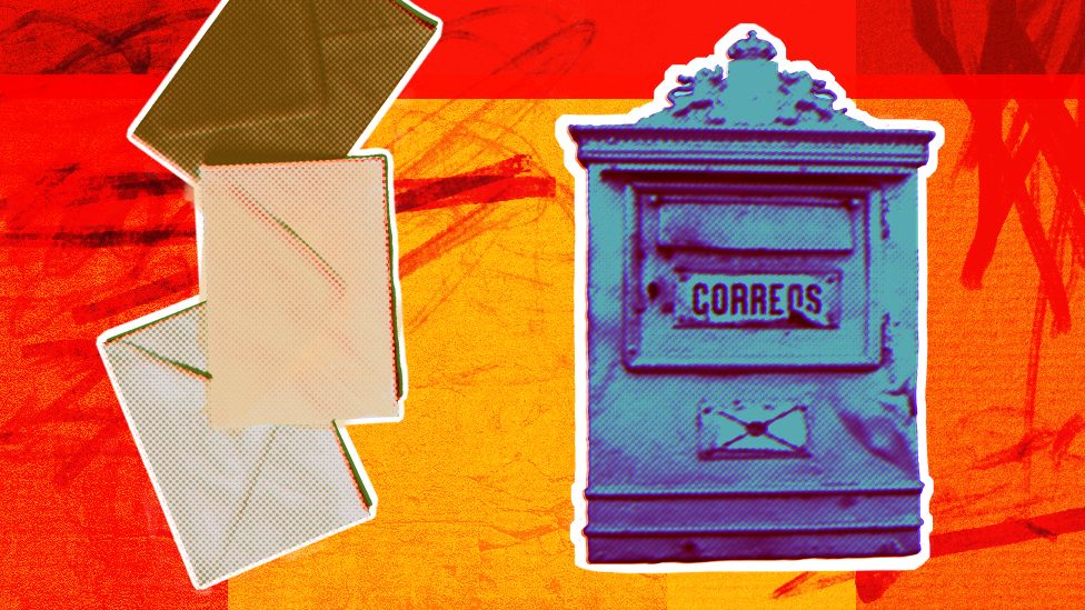 Illustration of letters and a post box