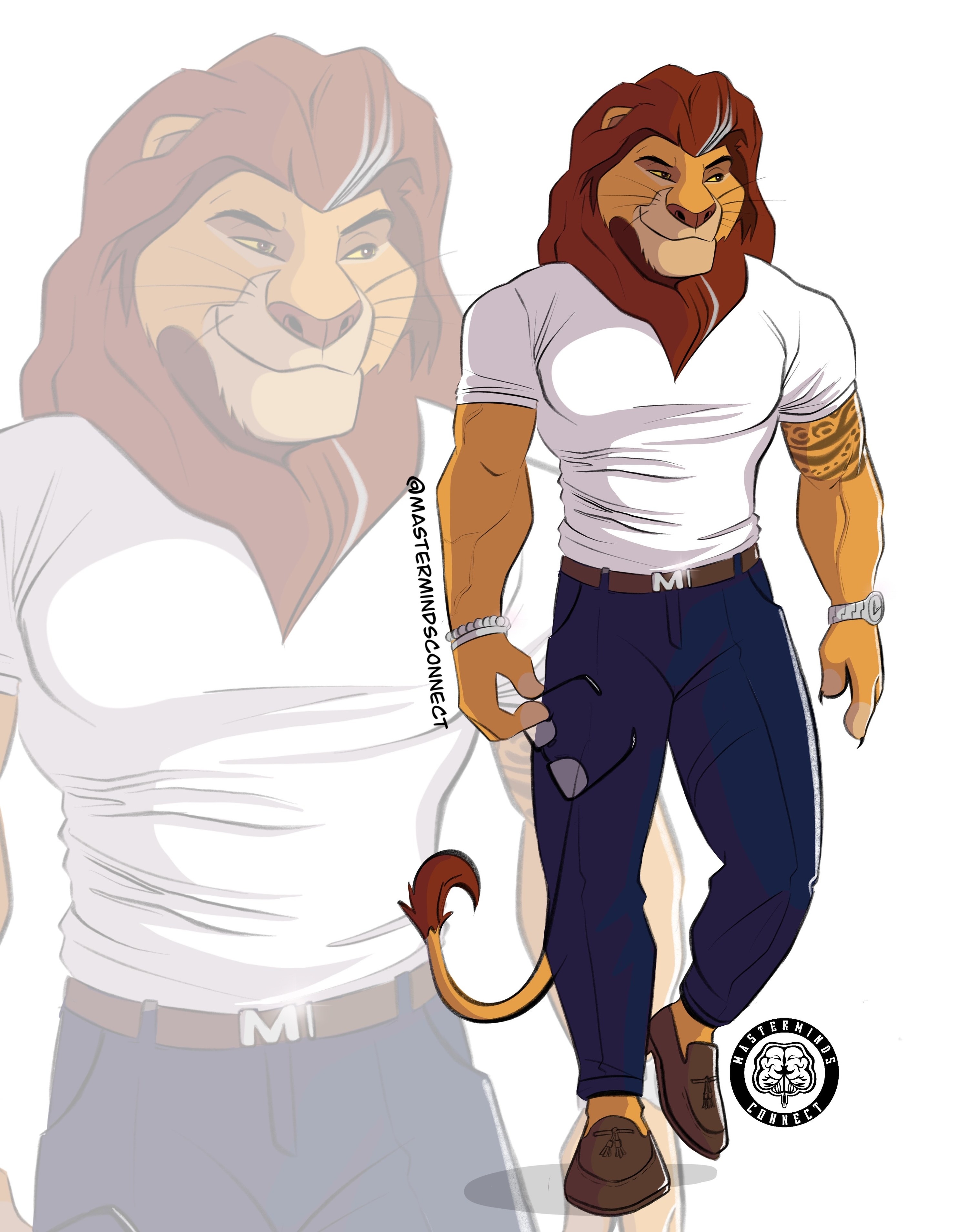 This Artist Is Spending His Quarantine Drawing “The Lion King” Characters  As Humans