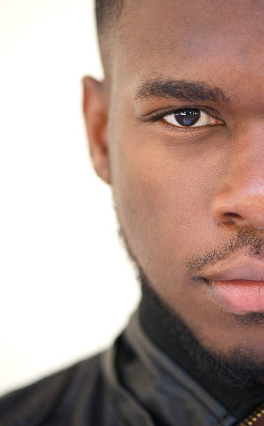 half-face-of-a-handsome-african-american-man-picture-id538262131