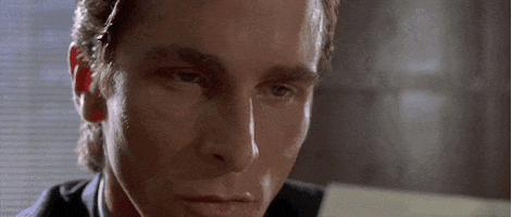 confused american psycho GIF by theCHIVE