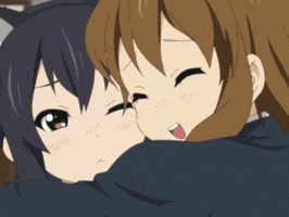k-on hugging GIF k-on hugging GIF