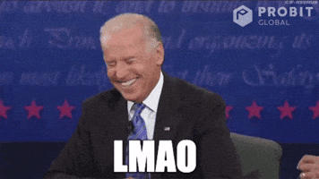 Joe Biden Lol GIF by ProBit Global Joe Biden Lol GIF by ProBit Global