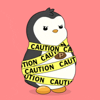 Penguin Warning GIF by Pudgy Penguins Penguin Warning GIF by Pudgy Penguins