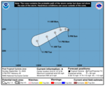 Forecast map for Hurricane Jova Forecast map for Hurricane Jova